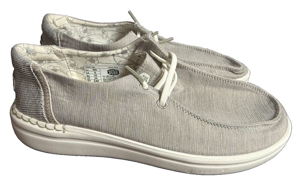 Hey Dude Wendy Rise Lunar Rock Slip On Shoes Women’s 8 New